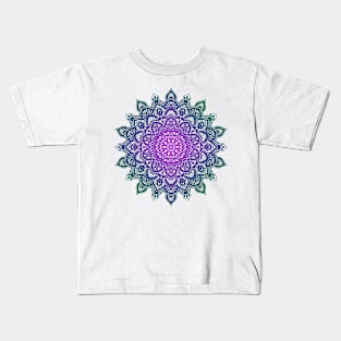 pink and green mandala Kids T-Shirt